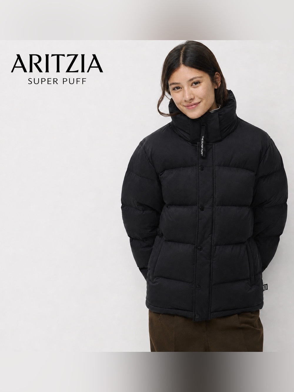 Aritzia TNA The Super Puff™ Black Goose Down Puffer Jacket XS